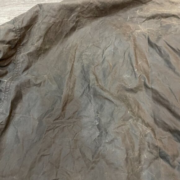 Vintage BARBOUR Border Wax Jacket Parka C44 Large Blue A205 - Picture 8 of 10